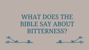 What Does The Bible Say About Bitterness_