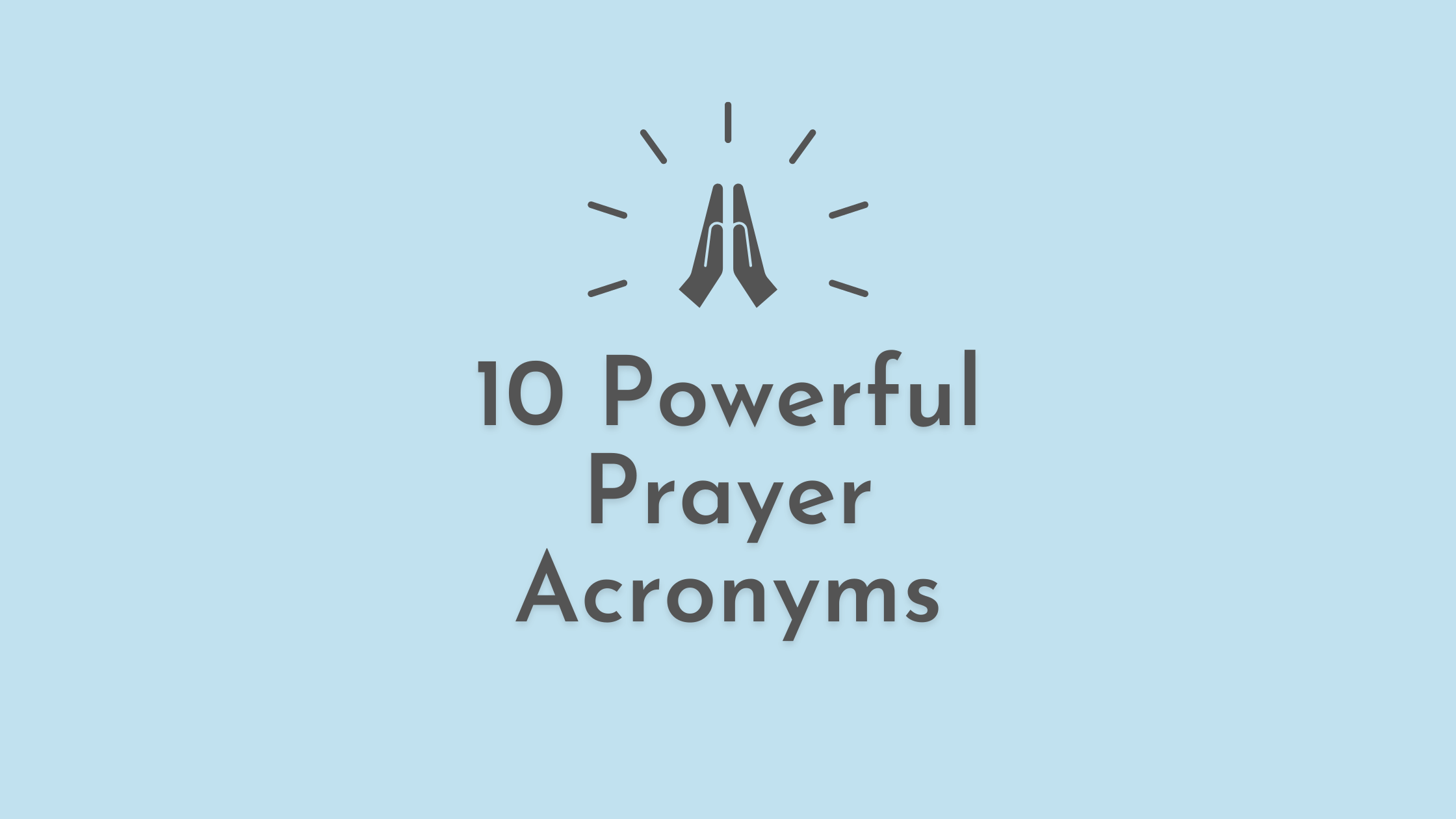 Prayer Acronyms